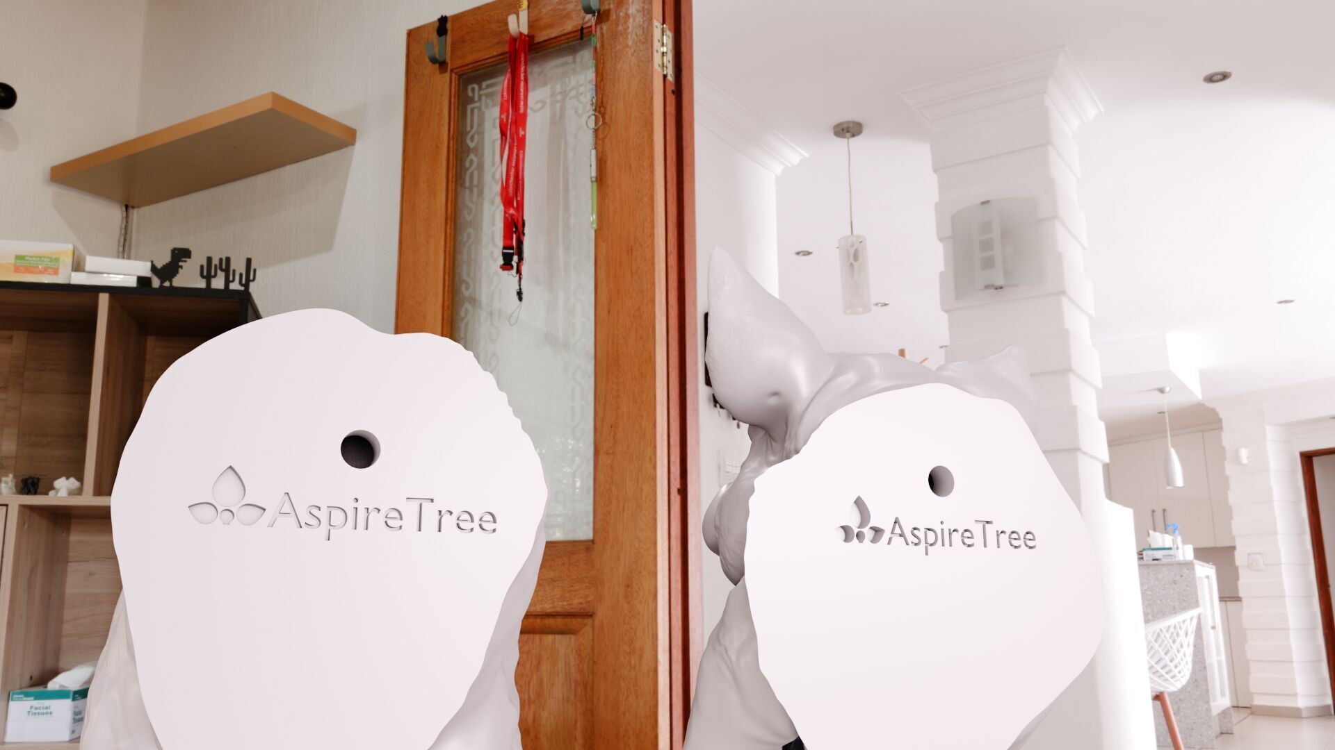 Pig portal funny wall art wall mounted with nail hole at back 3D print model_6