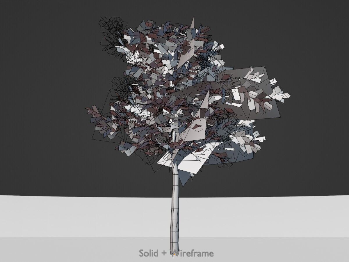 Japanese pagoda tree summer 8000mm Low-poly 3D model_10