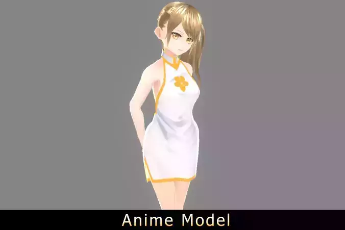 Anime Character - Chloe-Cheongsam