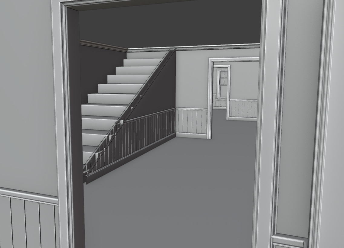 Atmospheric House Asset Pack Base mesh Free 3D model_4