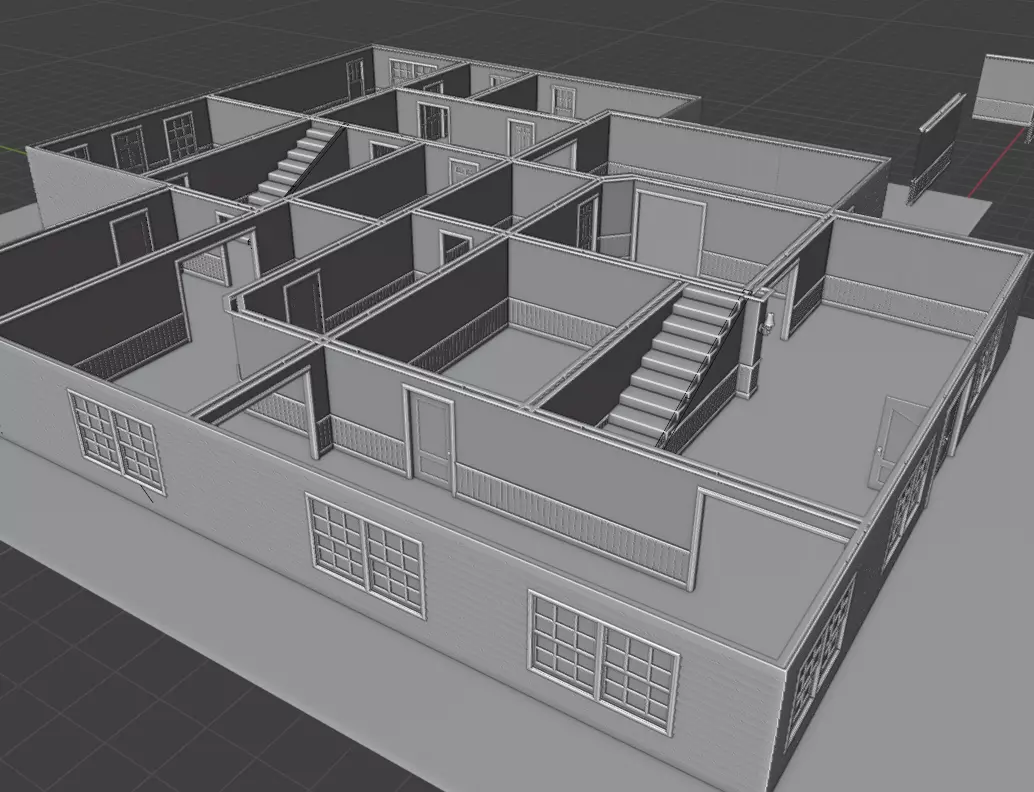 Atmospheric House Asset Pack Base mesh Free 3D model_0