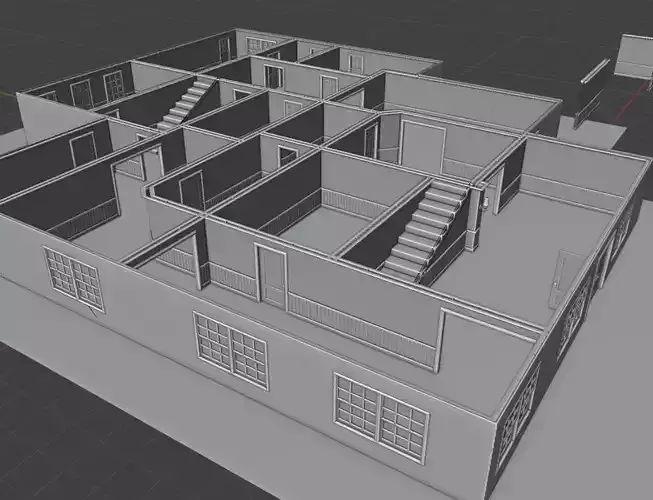 Atmospheric House Asset Pack Base mesh Free 3D model