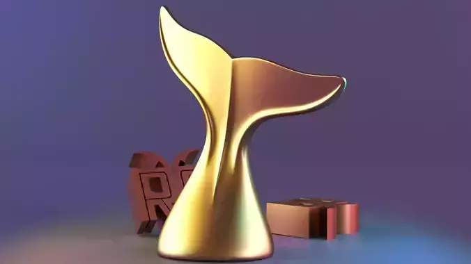 Whale Tail Sculpture