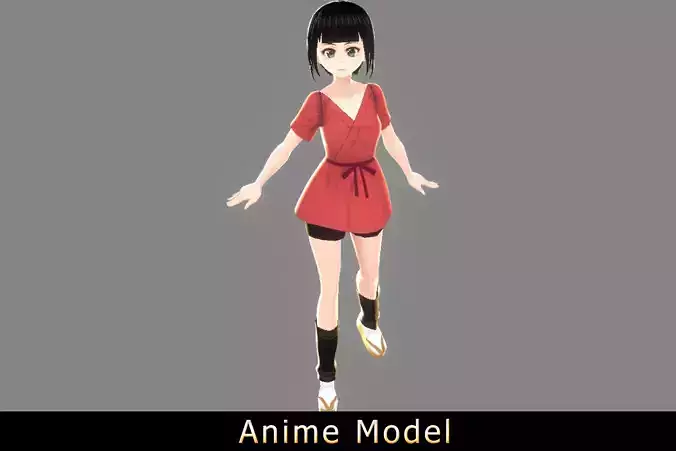 Anime Character - Li Yue Yao-Traditional Costume 3D model Anime Character - Li Yue Yao-Traditional Costume 3D model