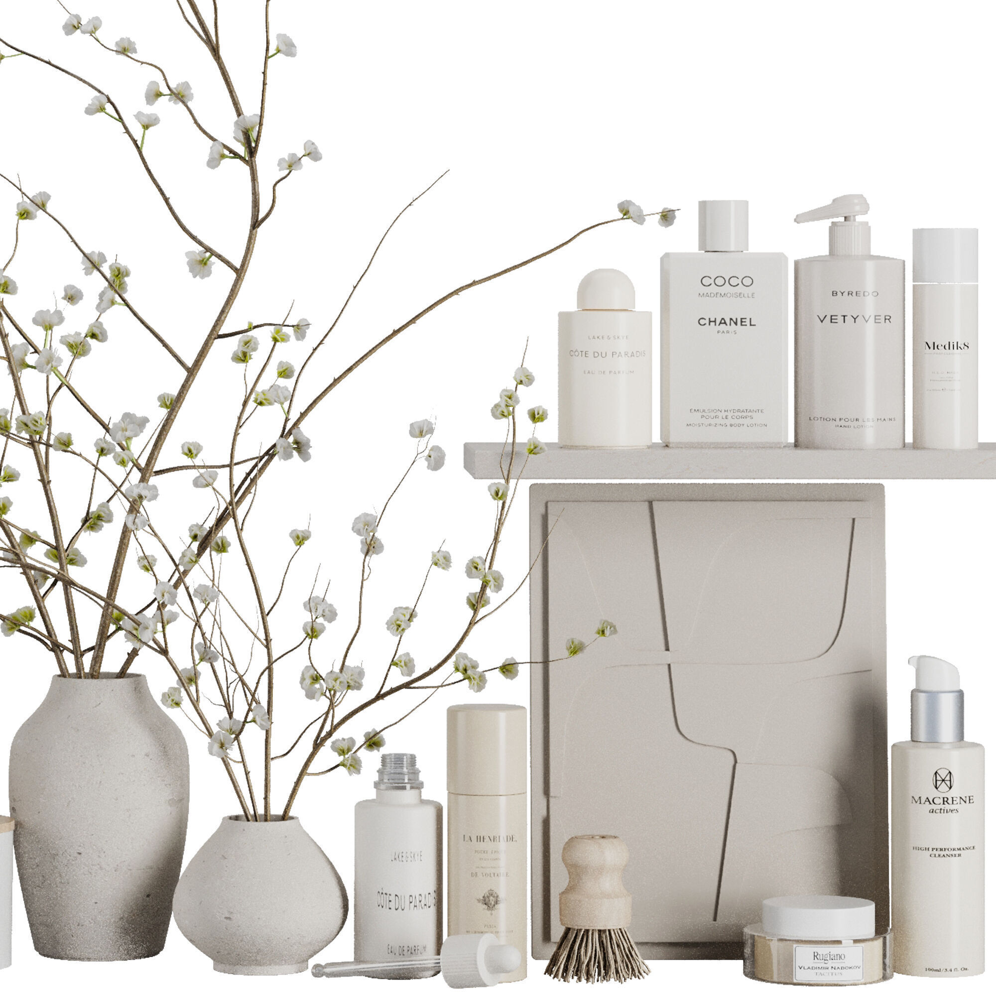 Bathroom accessories SetV28 3D model_4