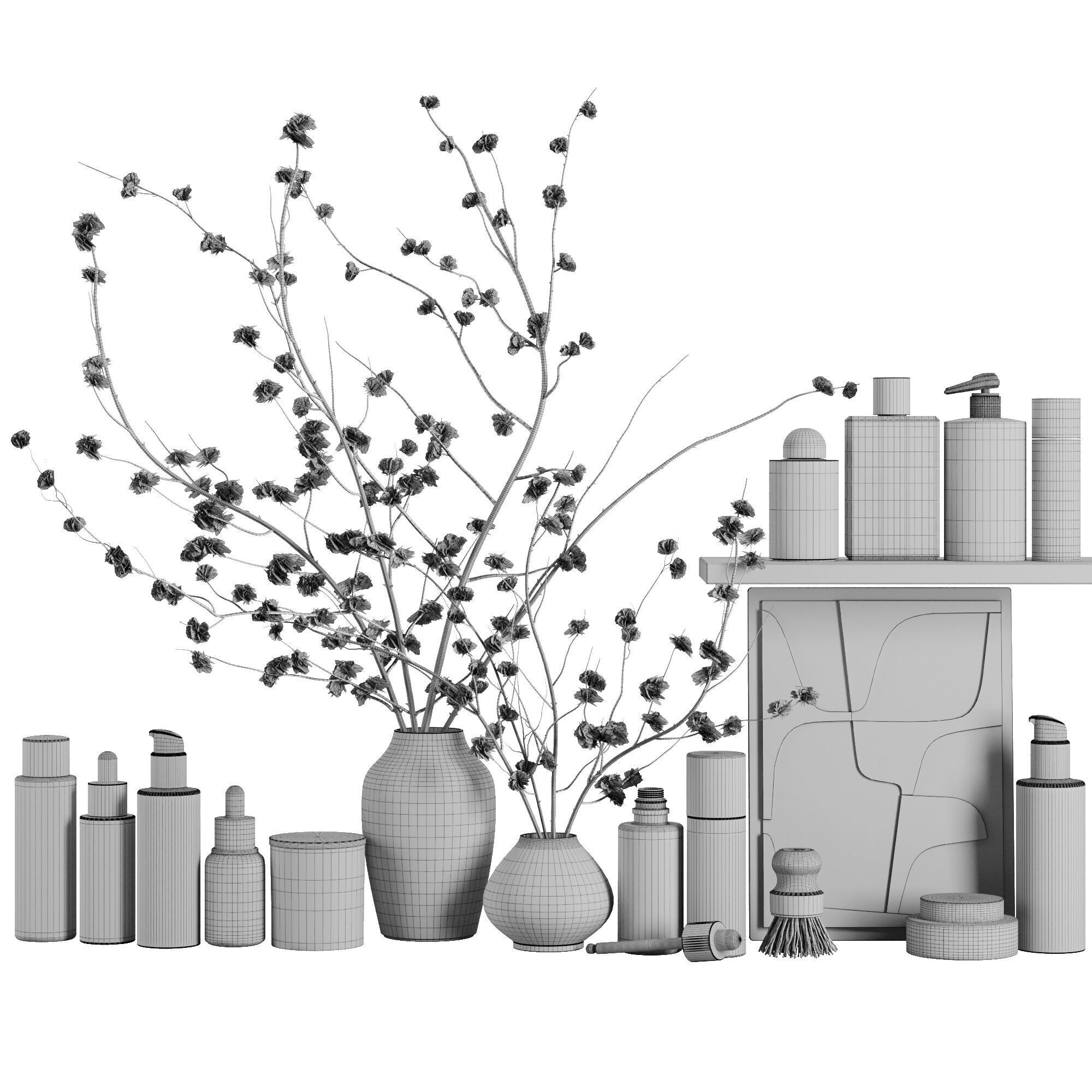 Bathroom accessories SetV28 3D model_5