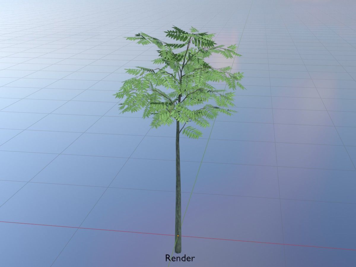 Japanese pagoda tree summer Package 3D Model Collection_31