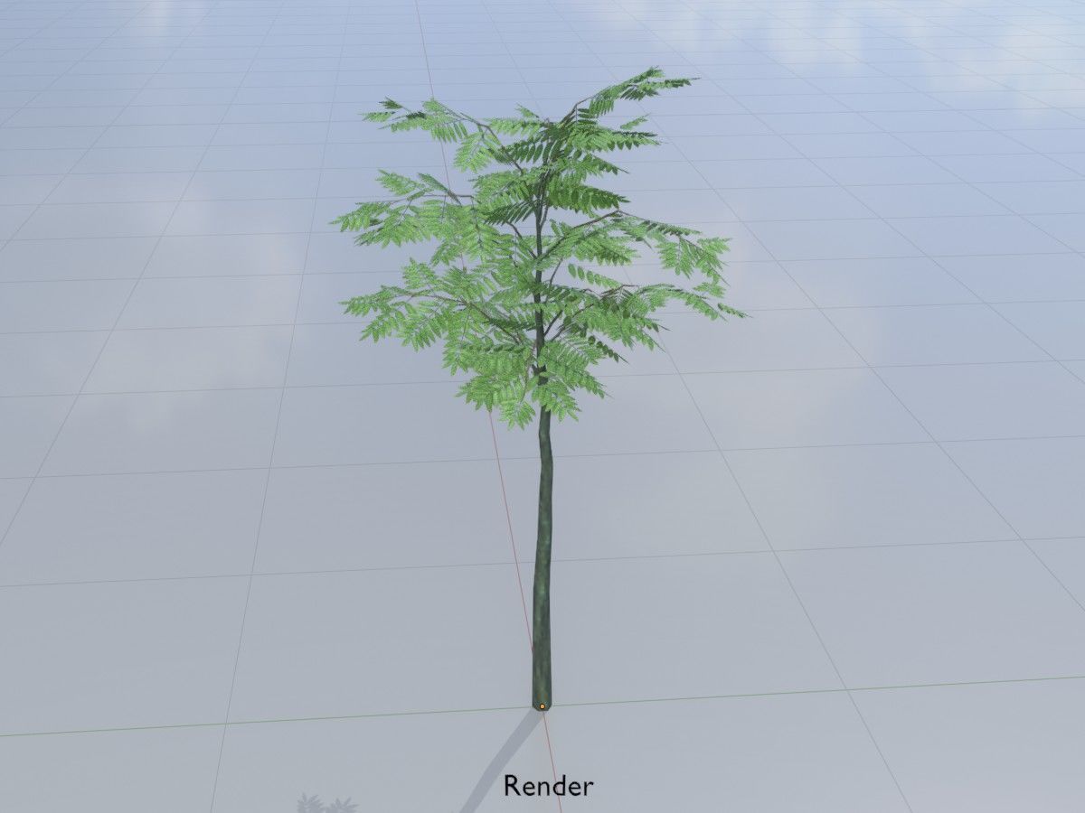 Japanese pagoda tree summer Package 3D Model Collection_26