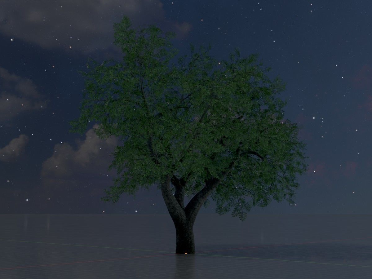 Japanese pagoda tree summer Package 3D Model Collection_76