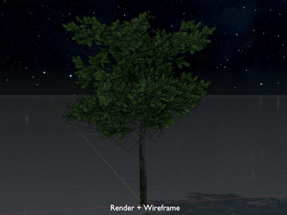 Japanese pagoda tree summer Package 3D Model Collection_40