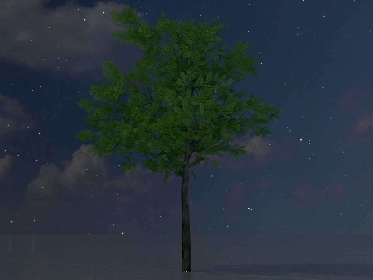 Japanese pagoda tree summer Package 3D Model Collection_36