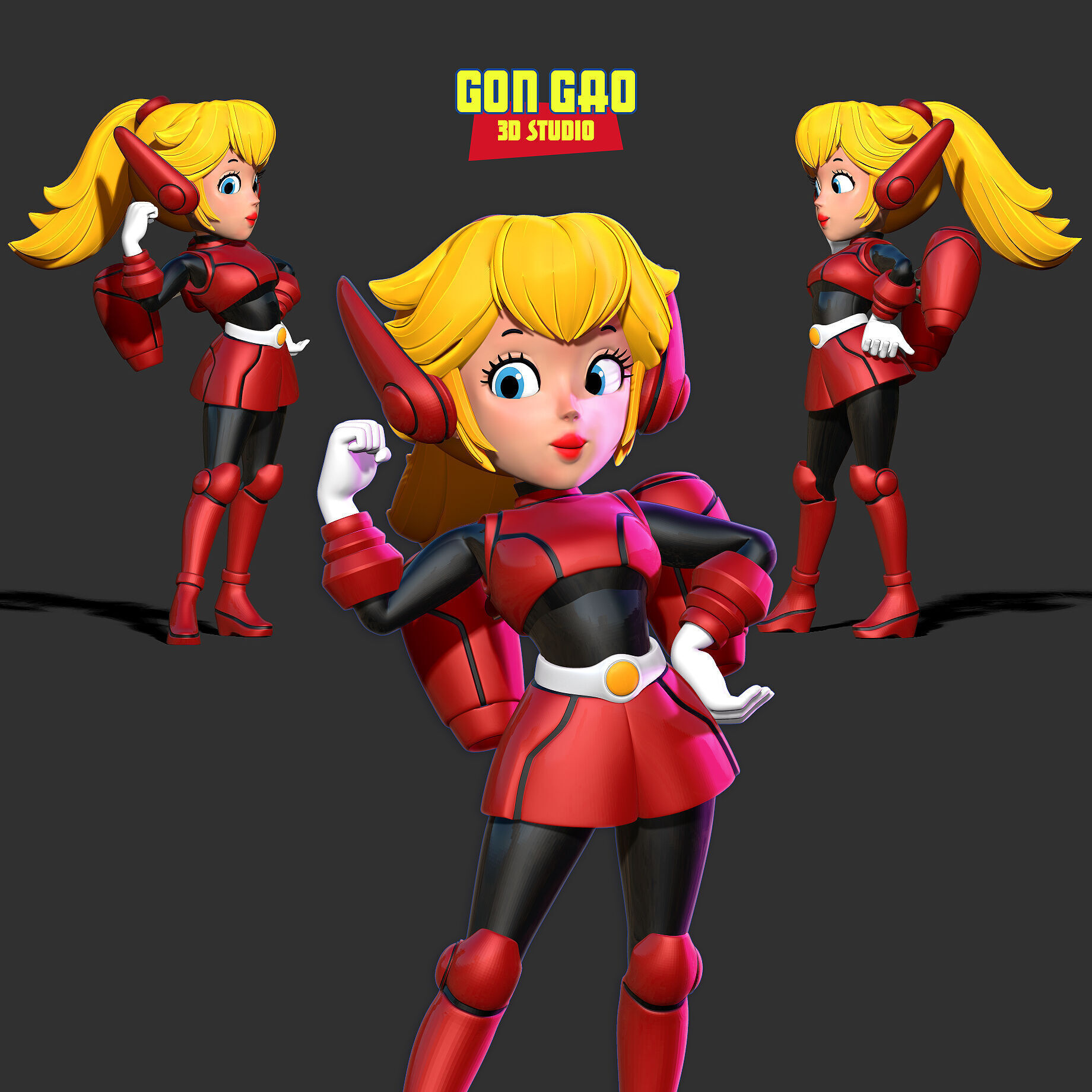Princess Peach 3D model 3D printable | CGTrader