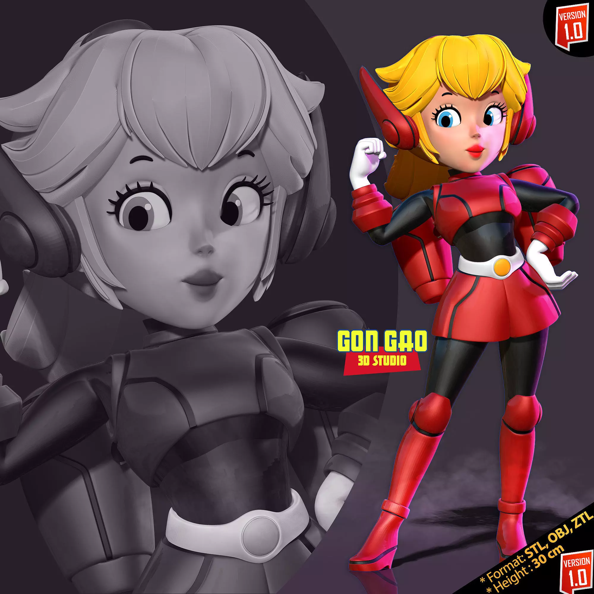 Princess Peach 3D print model