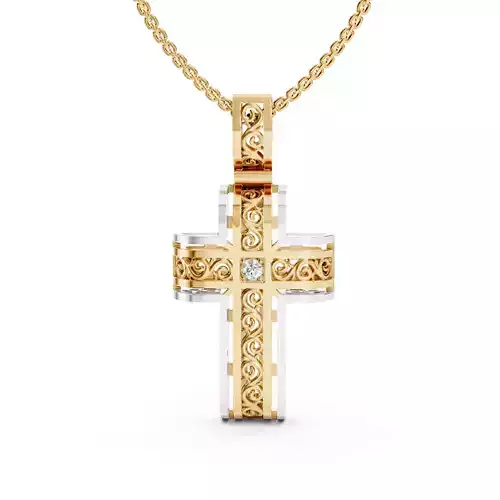Patterned Diamond Cross