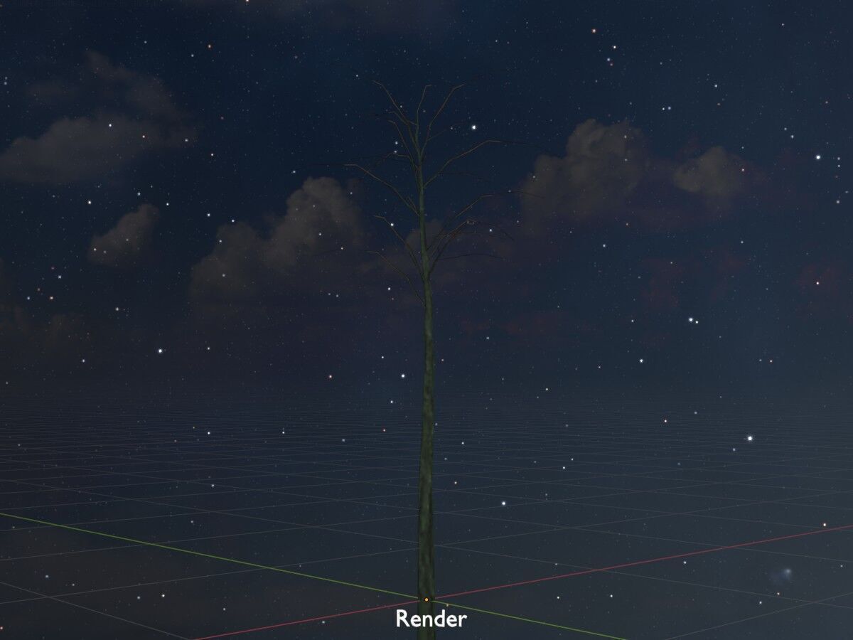 Japanese pagoda tree winter 2000mm Low-poly 3D model_20