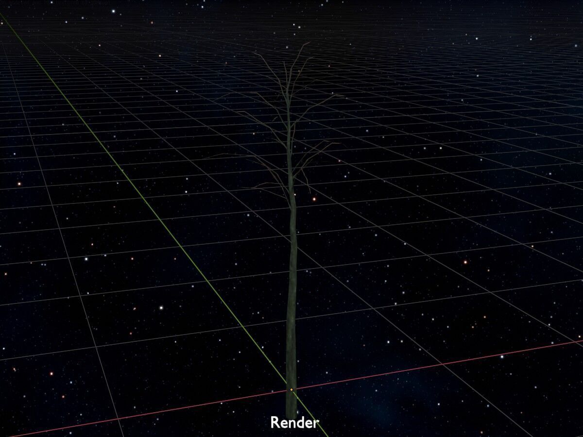 Japanese pagoda tree winter 2000mm Low-poly 3D model_17