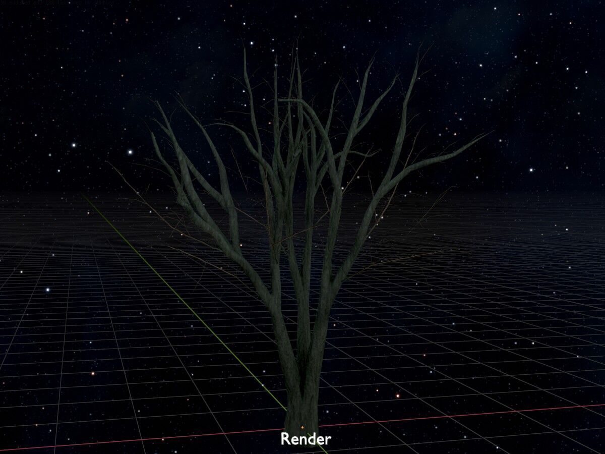 Japanese pagoda tree winter 5000mm Low-poly 3D model_17