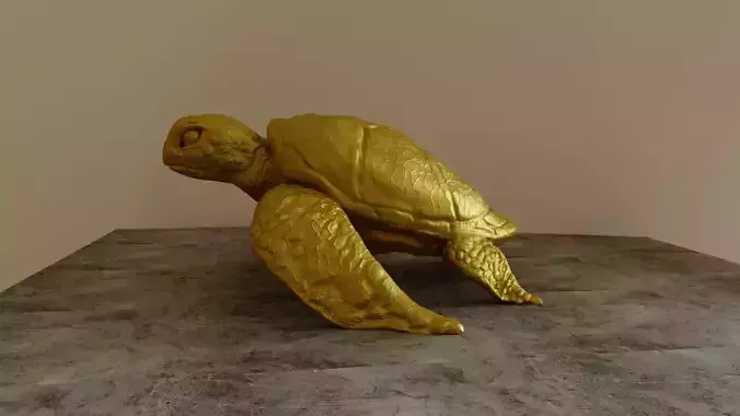 turtle sculpture standing STL