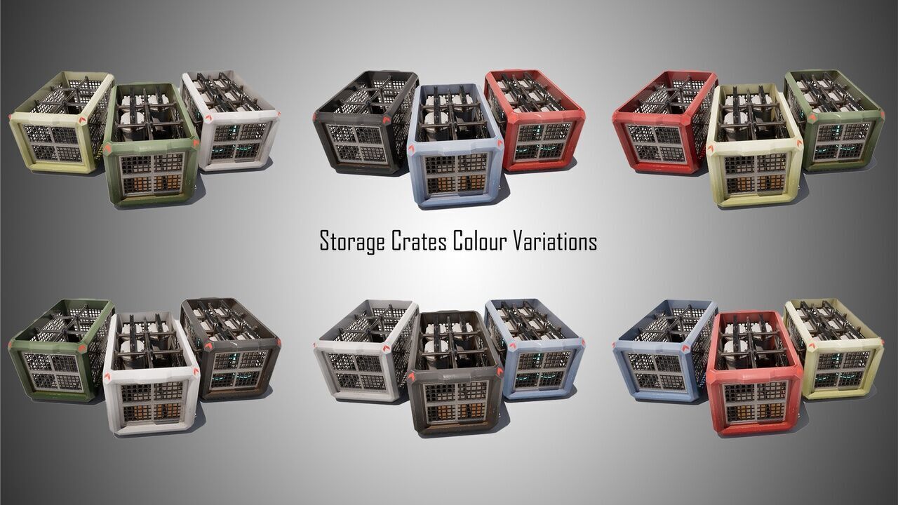 Technical Escort Drone Tier 2 T-E-D Sci-Fi Asset Pack  Low-poly 3D model_11