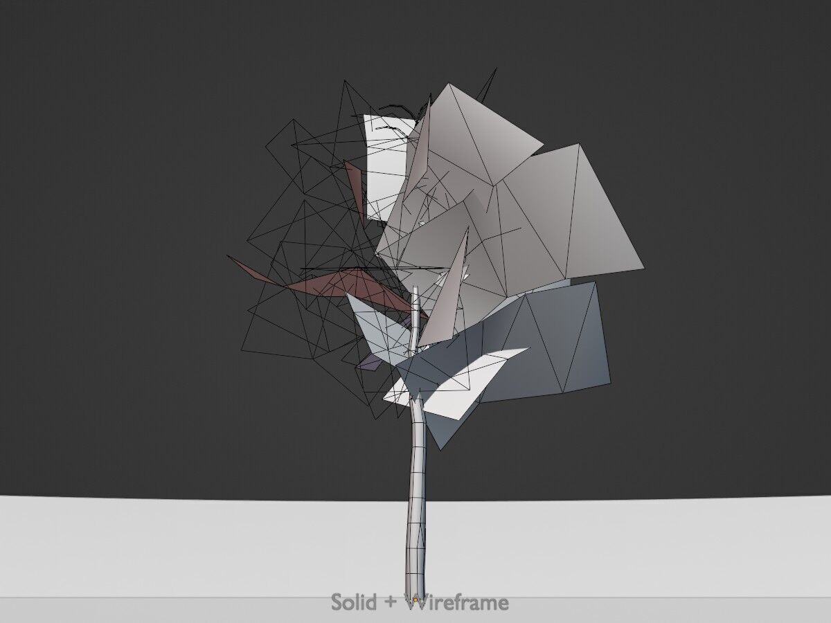 Japanese pagoda tree winter 8000mm Low-poly 3D model_10