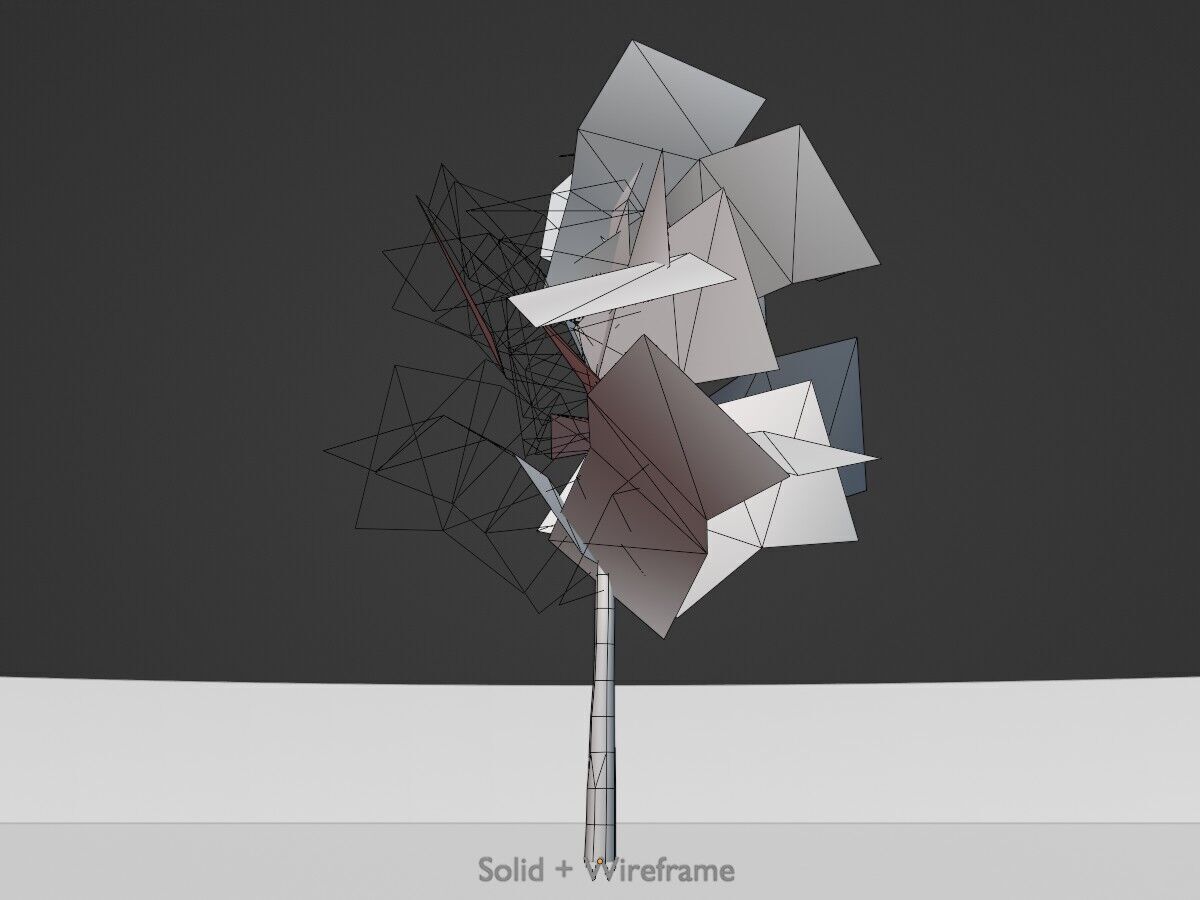 Japanese pagoda tree winter 8000mm Low-poly 3D model_11