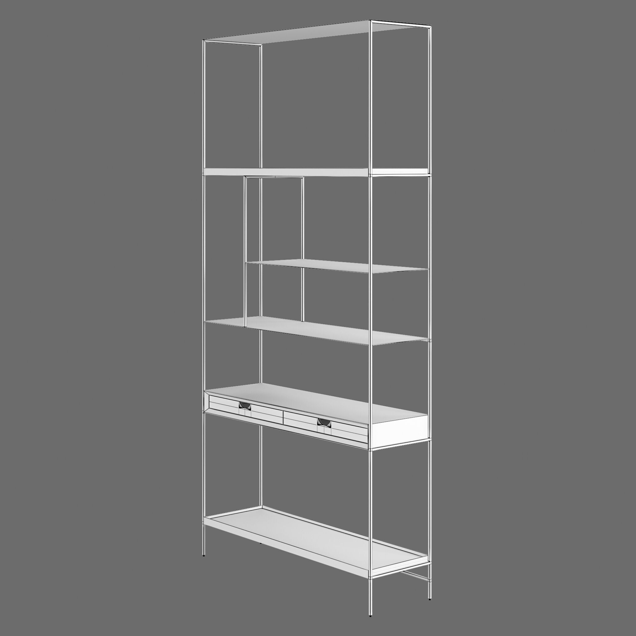 Shelving Unit Tidder 3D model_13