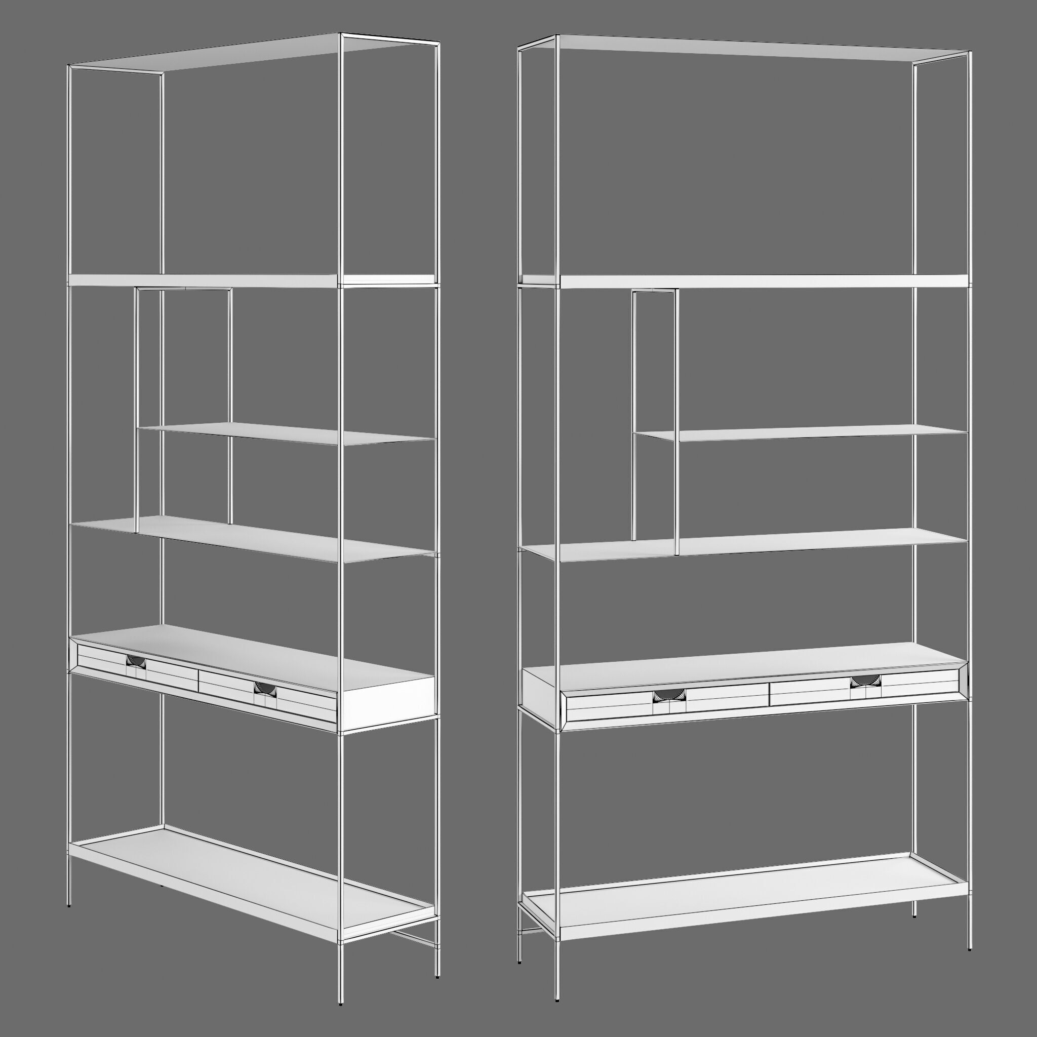 Shelving Unit Tidder 3D model_1