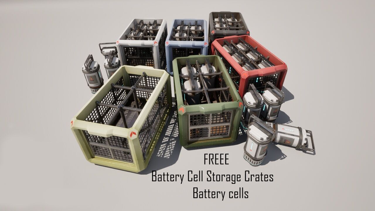 Technical Escort Drone Tier 3 T-E-D Sci-Fi Asset Pack Low-poly 3D model_10