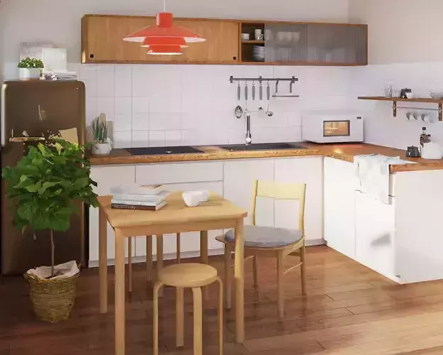 Interior Kitchen Modern Scene