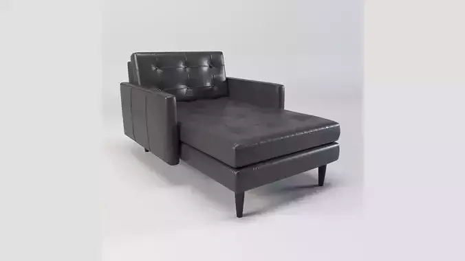 Modern Leather Chaise Lounge Sofa