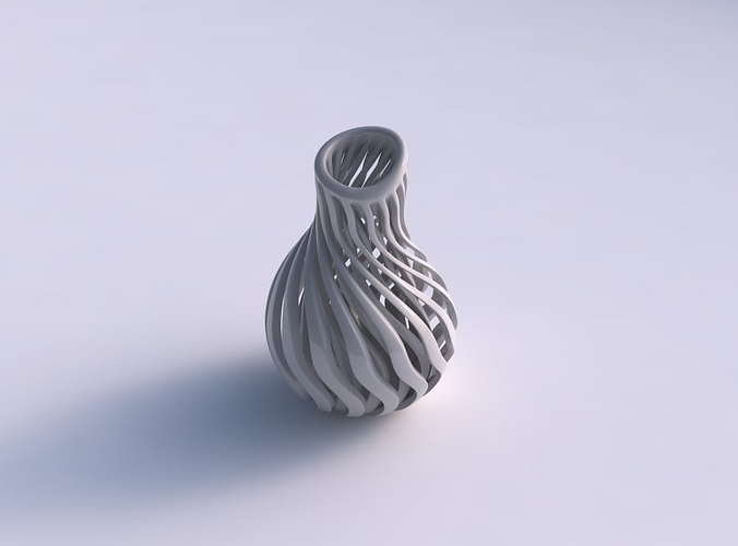 Vase curved with sharp muscle structure pimp up top