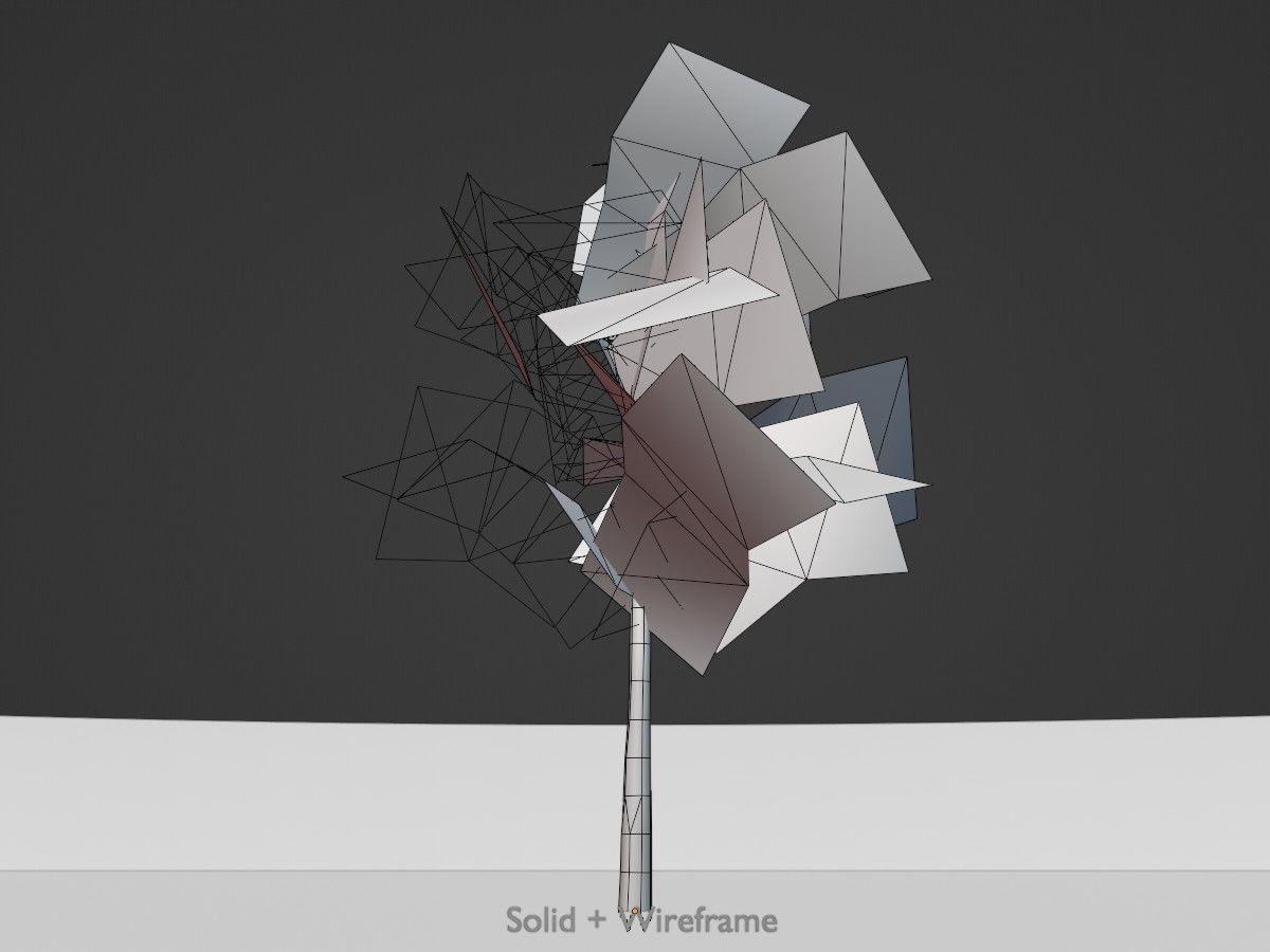 Japanese pagoda tree winter package 3D Model Collection_82