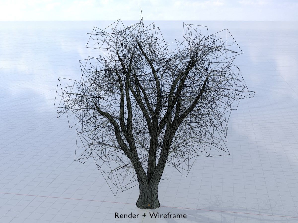 Japanese pagoda tree winter package 3D Model Collection_37