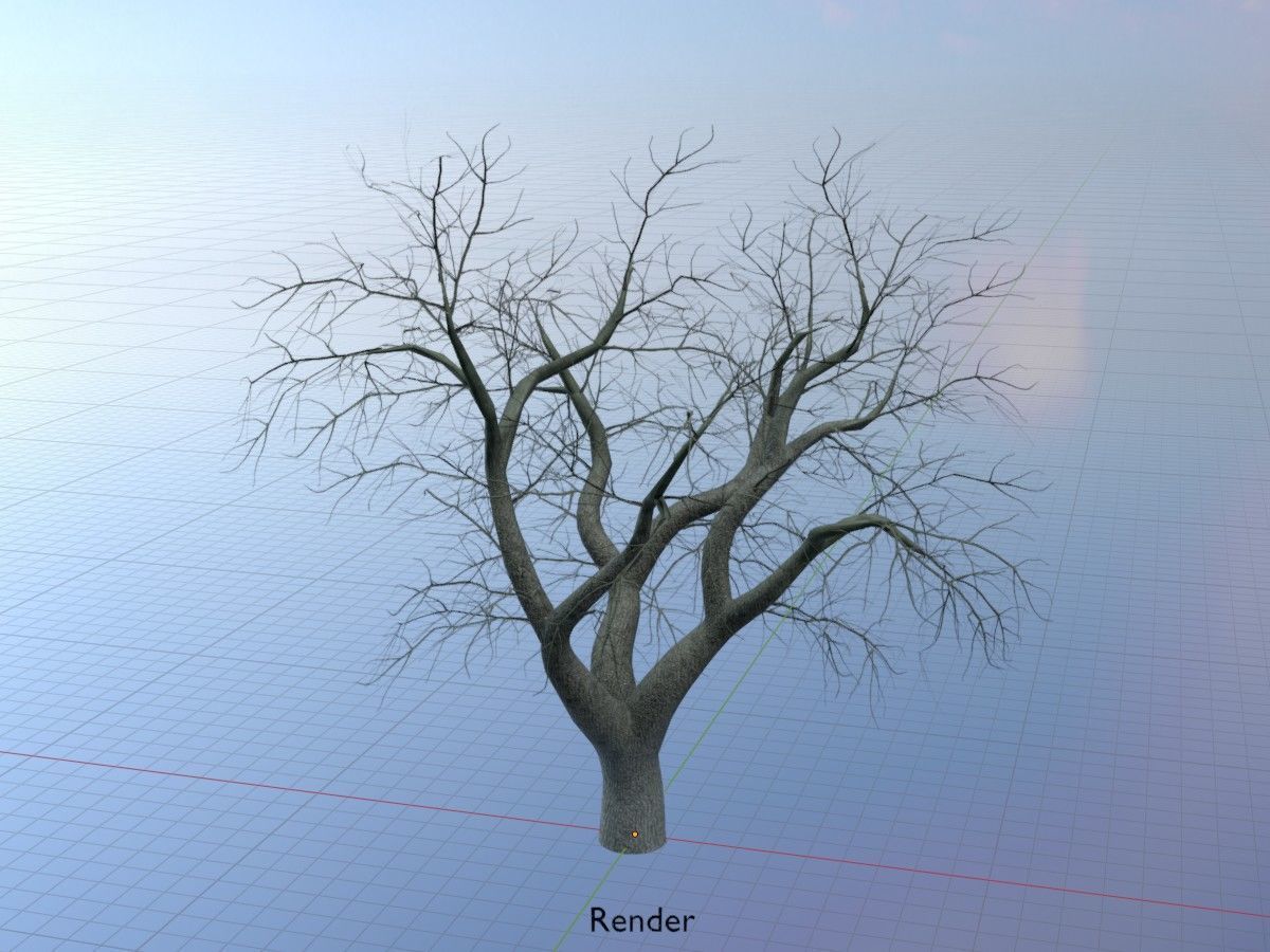 Japanese pagoda tree winter package 3D Model Collection_31