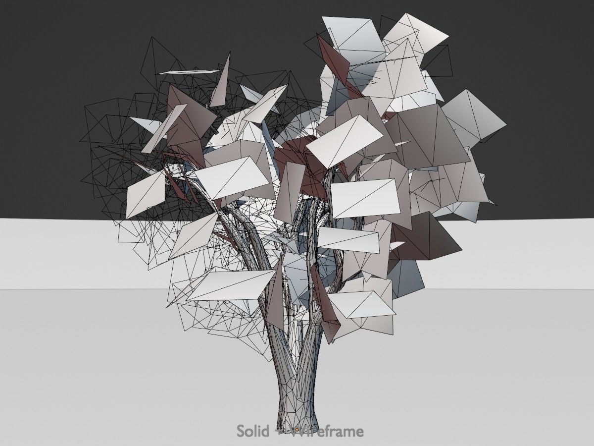 Japanese pagoda tree winter package 3D Model Collection_42