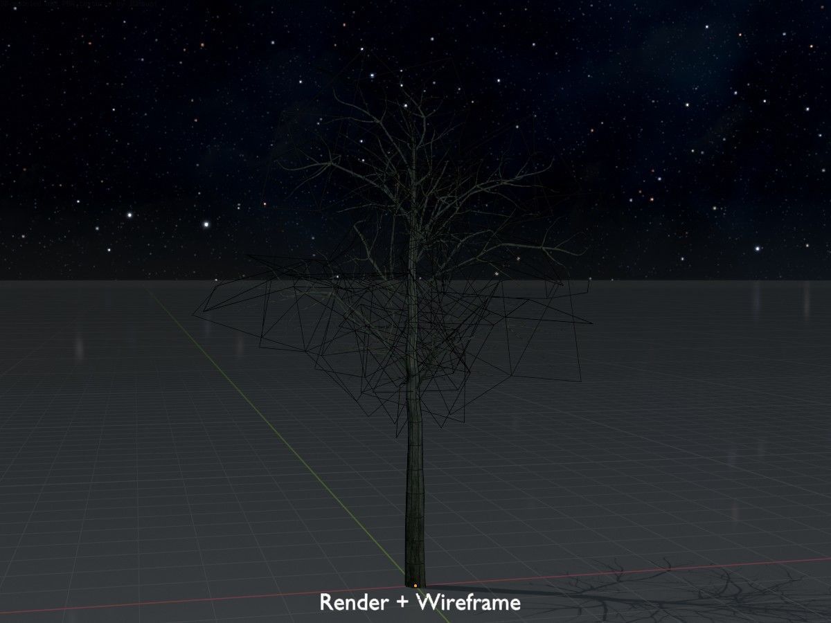 Japanese pagoda tree winter package 3D Model Collection_80