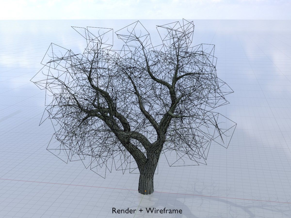 Japanese pagoda tree winter package 3D Model Collection_17