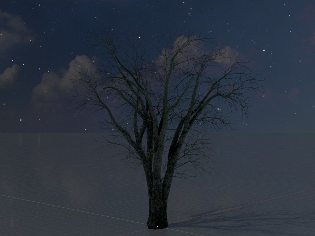 Japanese pagoda tree winter package 3D Model Collection_36