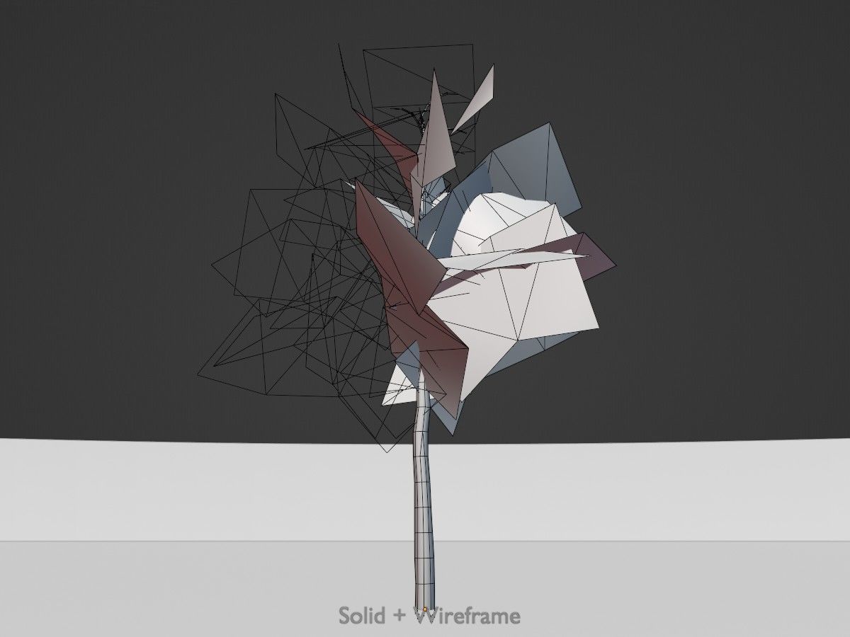 Japanese pagoda tree winter package 3D Model Collection_83