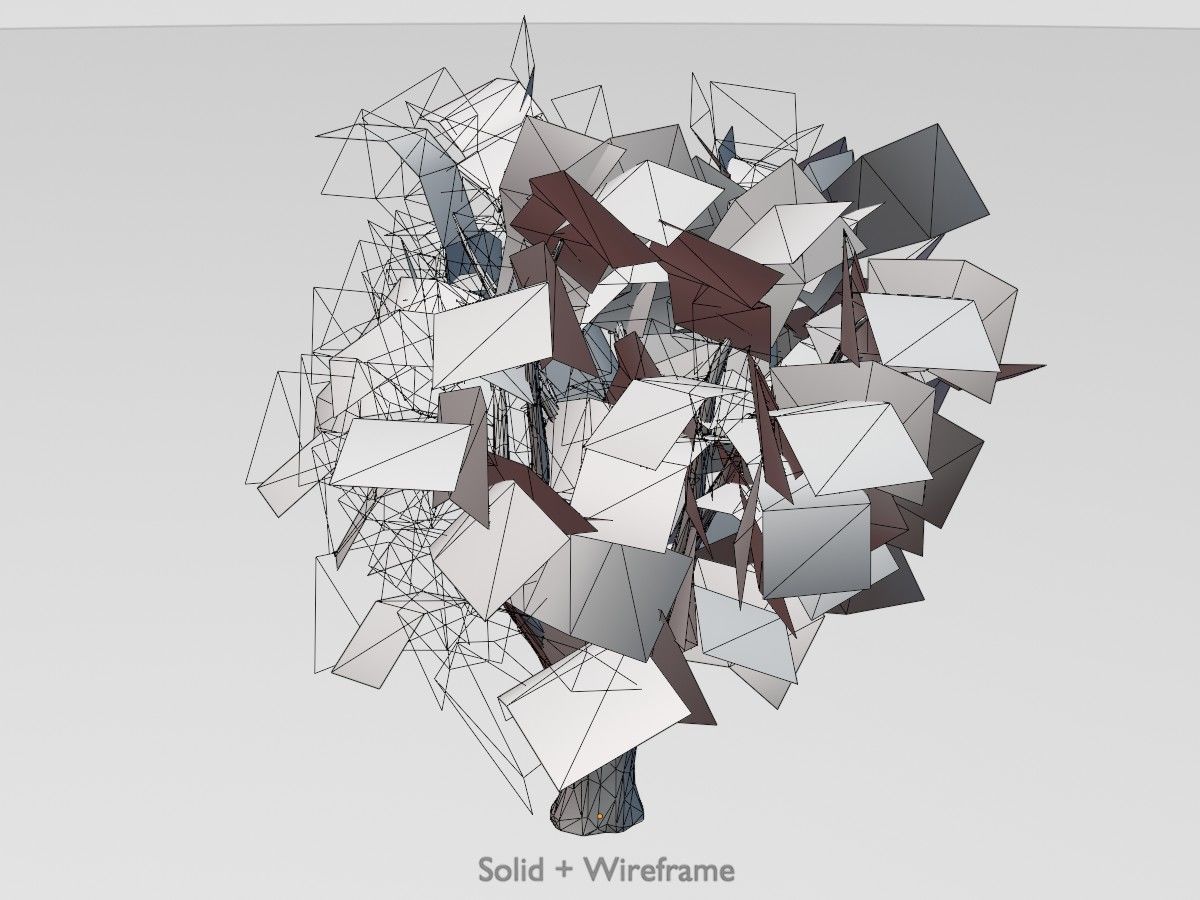 Japanese pagoda tree winter package 3D Model Collection_44