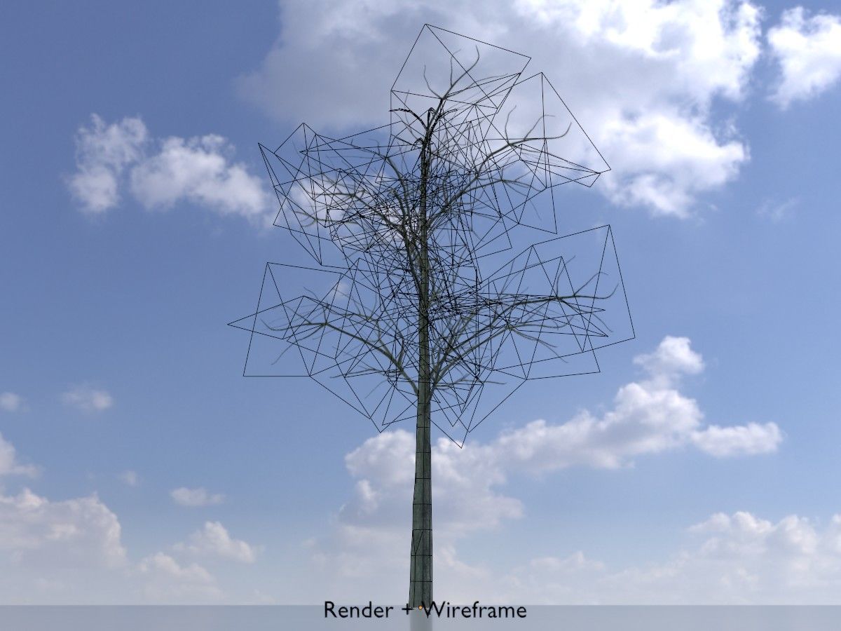 Japanese pagoda tree winter package 3D Model Collection_78