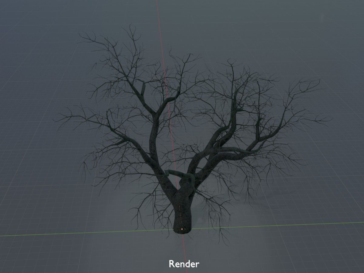 Japanese pagoda tree winter package 3D Model Collection_28