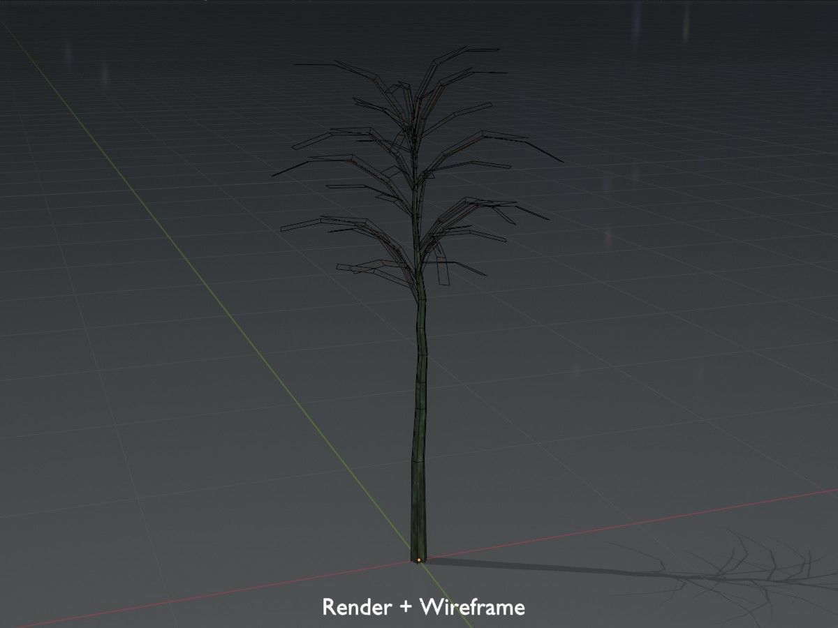 Japanese pagoda tree winter package 3D Model Collection_120