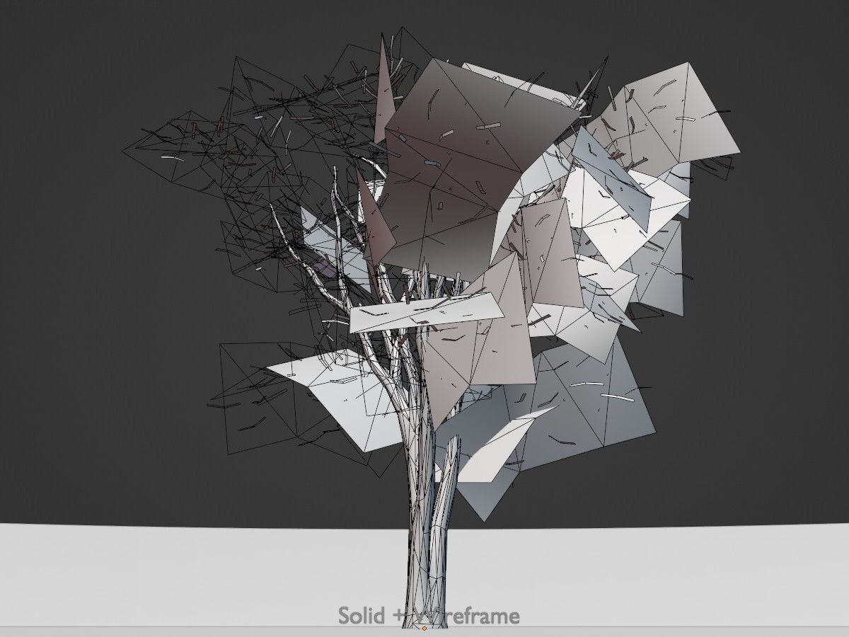 Japanese pagoda tree winter package 3D Model Collection_61