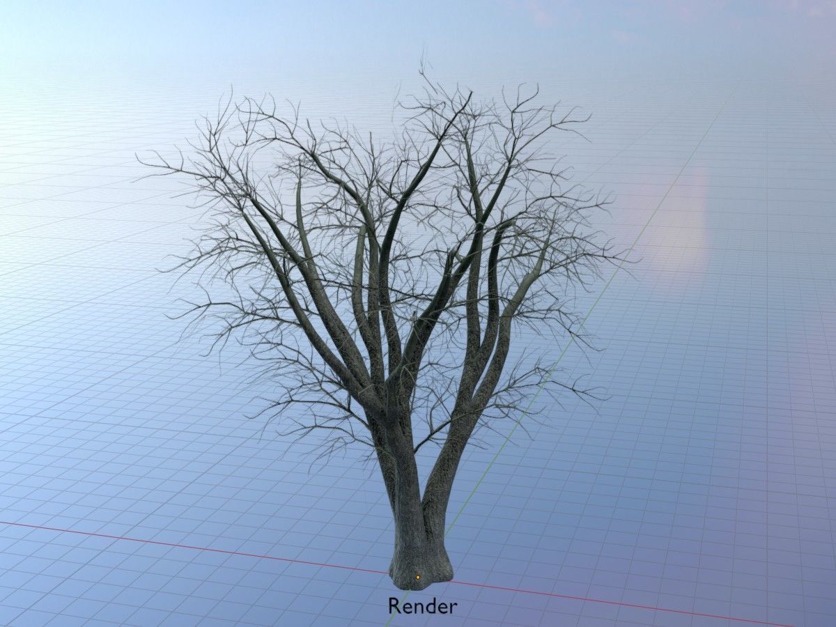 Japanese pagoda tree winter package 3D Model Collection_51