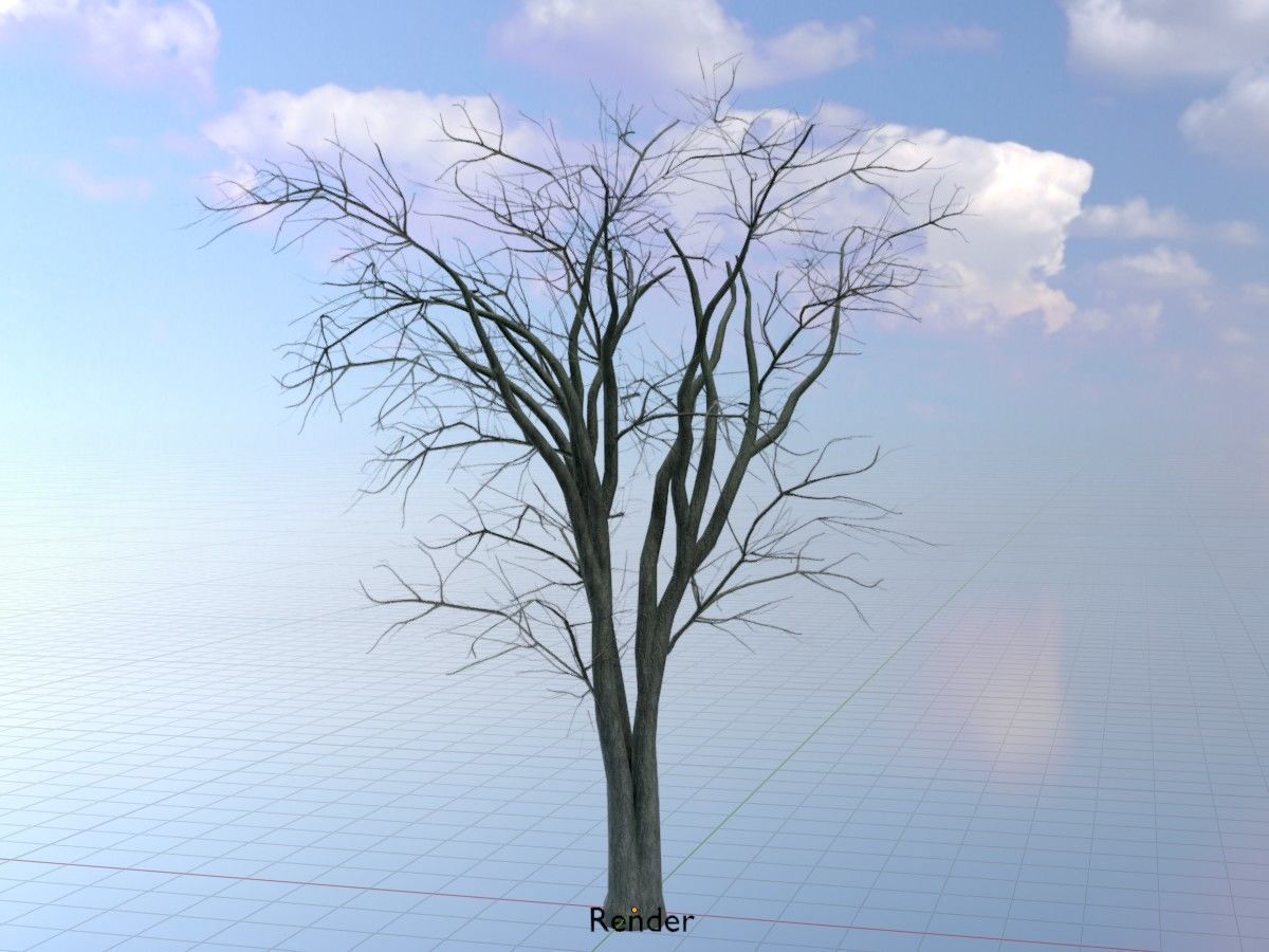 Japanese pagoda tree winter package 3D Model Collection_71