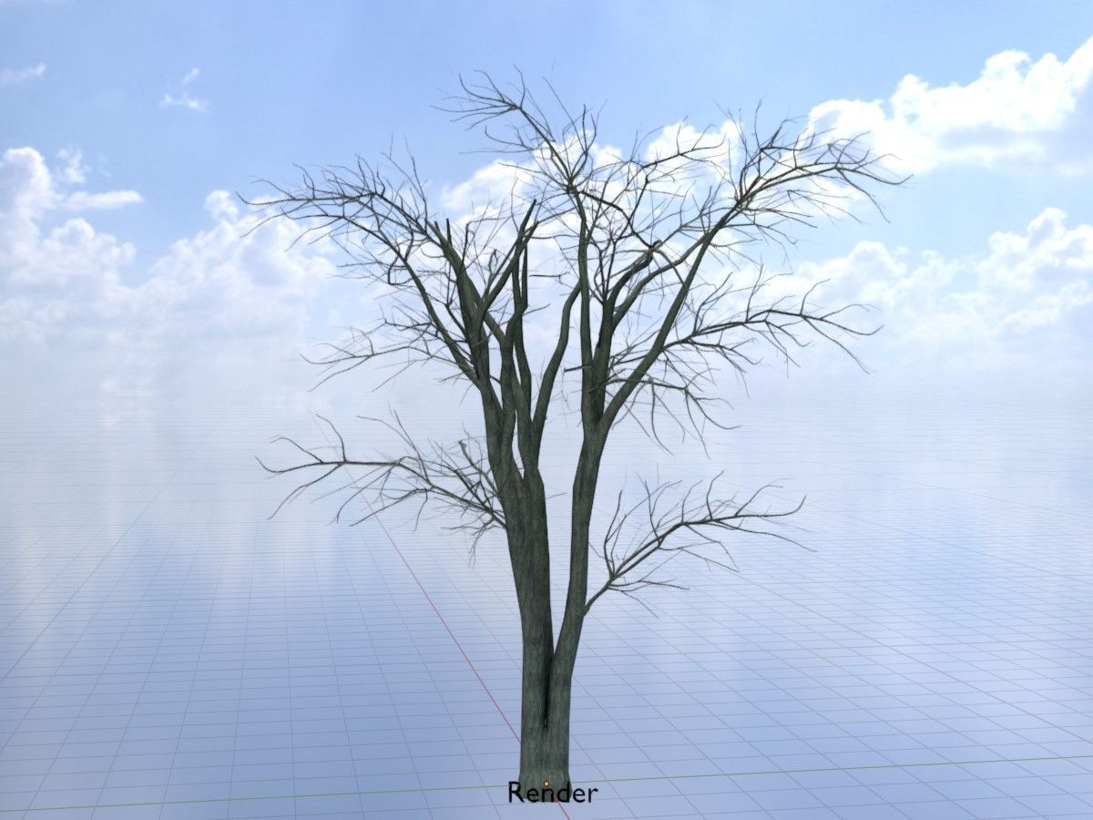 Japanese pagoda tree winter package 3D Model Collection_70