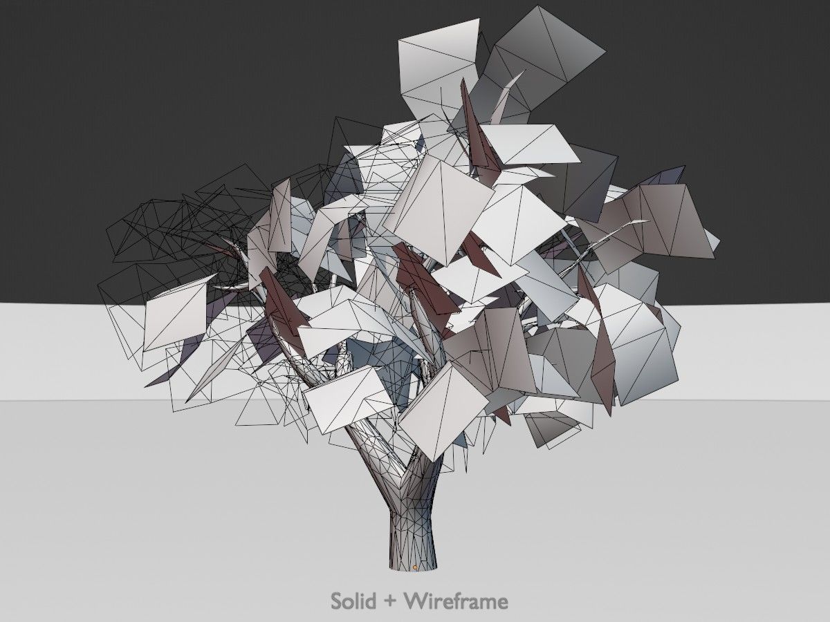 Japanese pagoda tree winter package 3D Model Collection_22