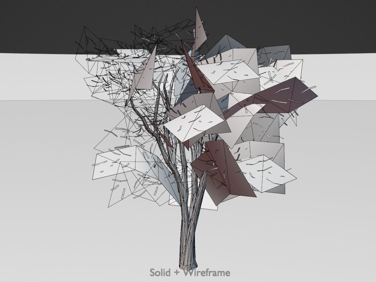 Japanese pagoda tree winter package 3D Model Collection_64