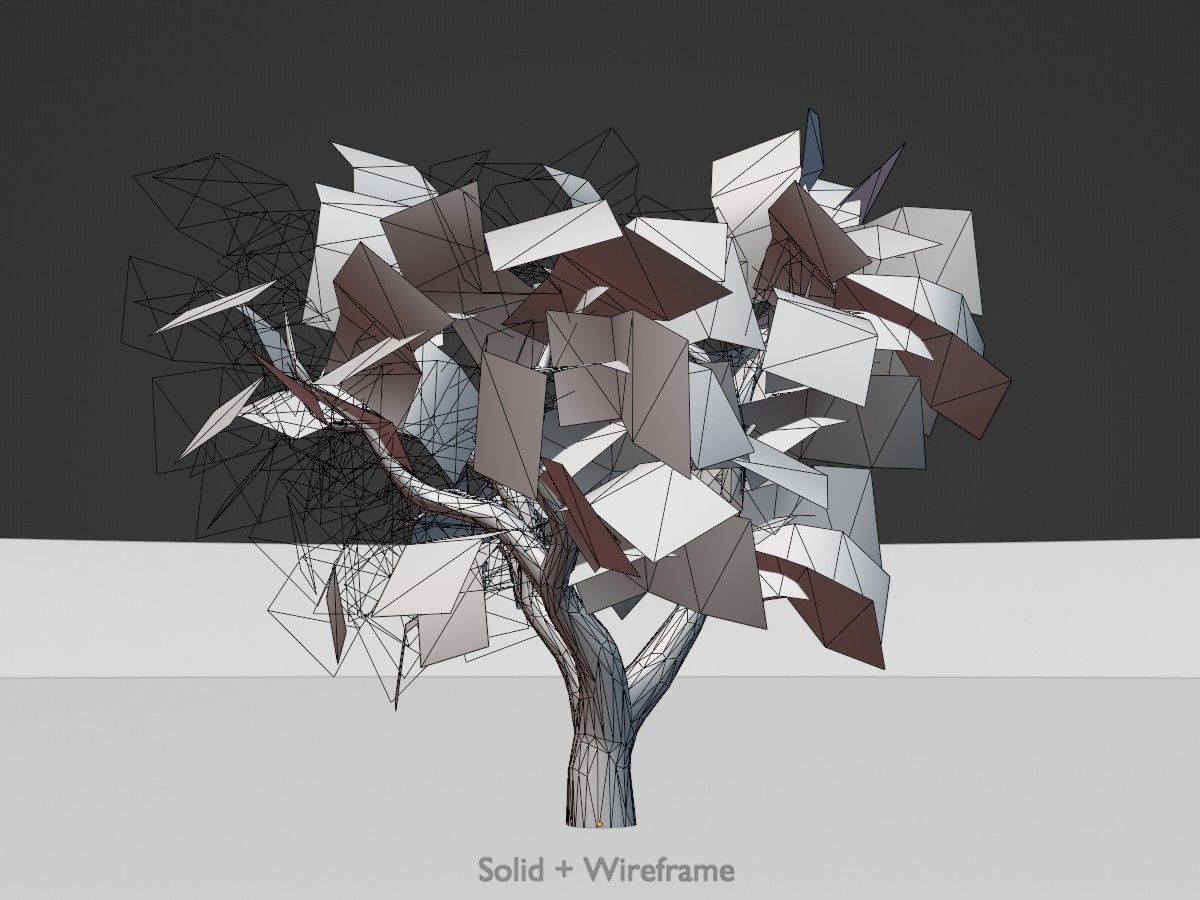 Japanese pagoda tree winter package 3D Model Collection_21